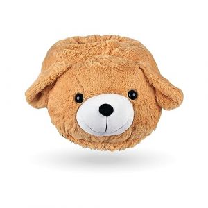 Chauffe-pieds sans &eacute;lectricit&eacute; (chien) - Taille unique - Chauffe-pieds en peluche - Pieds chauds - Chanceli&egrave;re moelleuse et douillette - Coussin chauffant (bestcount, neuf)