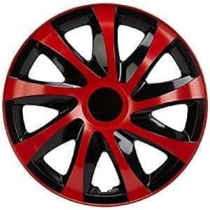 NRM ko237 Enjoliveur Draco CS, Noir/Rouge, 13 ", Lot de 4 (EuroElectronics FR, neuf)