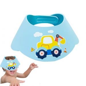 Shower Cap Kids, Waterproof Children Hair Washing Visor, 12.99x12.6 inches Protection Adjustable Shampoo Bath Shield, Ear Dry and Eye Cover for Easy Hair Protection (point-two, neuf)