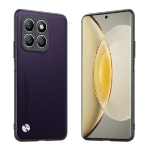 Longstong &Eacute;tui Adapt&eacute; &agrave; Honor 200 Smart/Honor X7C (6.8"), Housse Coque en Cuir M&eacute;tallique de la S&eacute;rie Code - Violet fonc&eacute; (Longstong, neuf)
