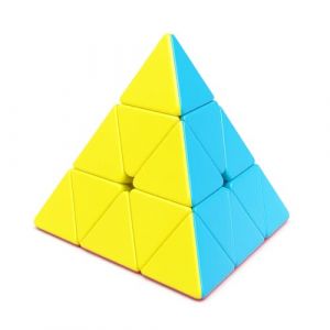 Cube Pyramide &ndash; Jeu Anti-Stress &ndash; Cube Magique de Triangle 3x3x3 &ndash; Couleurs Vives &ndash; Jeu de Concentration et Logique &ndash; R&eacute;duit Le Stress, Am&eacute;liore Le Focus &ndash; Facile &agrave; Tourner (Stickerless) (Home et Compagny, neuf)