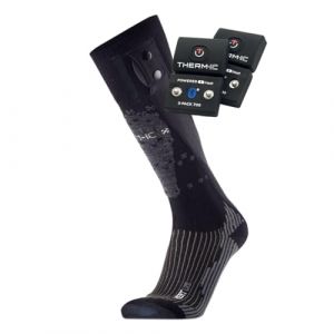 Therm IC Chaussettes Chauffantes avec Batteries Bluetooth, Jusqu'&agrave; 8h de Chaleur, Heat Fusion Uni S Pack 700B, Chaussettes Ski, Snowboard, Chauffe Autour des Orteils, Homme et Femme (39-41) (Sidas World., neuf)