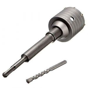 Scie à Cloche Trépan Couronne Carotteuse à Sec SDS Plus 30-160 mm diamètre complet pour marteau perforateur 85 mm (10 tranchants) SDS Plus 350 mm (daw21onlineshop, neuf)