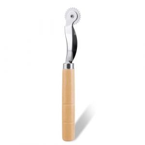 AFCJLTO Roue crantée de tailleur pour tracer tissu avec poignée en bois et roue en acier inoxydable,marqueur à coudre suivi pour couture à point de croix (JING DAYU, neuf)