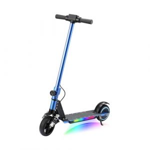 Trottinette électrique pour Enfants de 6 à 14 Ans, écran LED,lumières Arc-en-Ciel, Pliable Trottinette Electrique,autonomie de 5 à 8 Miles, Trottinette électrique Enfants (Bleu) (shenzhenchengyi, neuf)