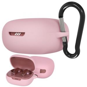 Geekria Coque en Silicone pour &Eacute;couteurs Sans Fil JBL Live Pro 2TWS - &Eacute;tui avec Crochet Porte-cl&eacute;s, Port de Charge Accessible, Compatible Charge Sans Fil (Rose) (GeekriaDirectEU, neuf)