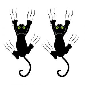 duoyif Stickers Muraux Chat Noir 2 Pièces Autocollant Mural Chat Noir Autocollant Muraux Silhouette De Chat Noir DIY Stickers Chat Décoration Murale Portes Fenêtres 26x17cm (Guangzhou Youyi Technology Co., Ltd, neuf)