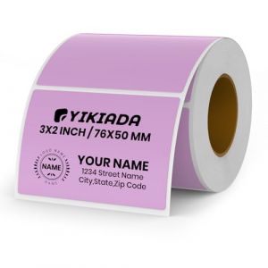 YIKIADA Lot de 500 étiquettes thermiques en vinyle violet - 50 × 76 mm - Rouleau rectangulaire - Autocollant d'adresse - Étanche - Pour nom code-barres QR Code DIY (YIJIADA, neuf)
