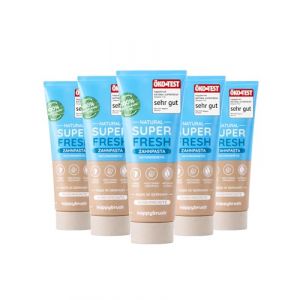happybrush Lot de 5 Dentifrice Cosmétique Naturel sans microplastiques - (5 x 75 ml) (75 ml (Lot de 5), Citron menthe) (Happybrush, neuf)
