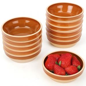 Belle Vous Lot de 12 Ramequins Individuels - Petit Ramequin Four en Céramique - Plat en Terre Cuite 175ml - Mini Ramequin Creme Brulee Four ou Mini Plat a Gratin Individuel (Tinyyo Europe, neuf)