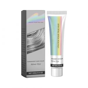 Silver Gray Hair Dye Cream,Nouvelle Crème De Teinture De Cheveux Naturelle Gris Argenté,Coloration Cheveux Gris,Our Homme Et Femme Coiffure Mate Naturelle Pour Fête Cosplay (Monniiva, neuf)