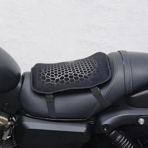 NEWFUN Coussin de Selle Moto,Moto Coussin de Si&egrave;ge en Gel de,Coussin 3D de Si&egrave;ge de Moto Respirant Universel,Moto Amortissant Les Chocs et Antid&eacute;rapant, Non Gonflable, Anti-Stress Anti-Vibration (guangfanouzhou, neuf)