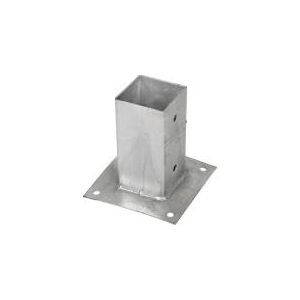 Sud Bois Support pied de poteau bois carr&eacute; &agrave; fixer galvanis&eacute; &agrave; chaud 12 x 12 cm (Sud-Bois, neuf)