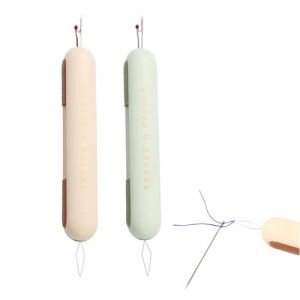 2 Pièces 2 in 1 Decoud Vite et Enfile Aiguille, Passe Fil Couture Portable, pour Couture, Broderie et Travaux Manuels (WANGNA STORE, neuf)