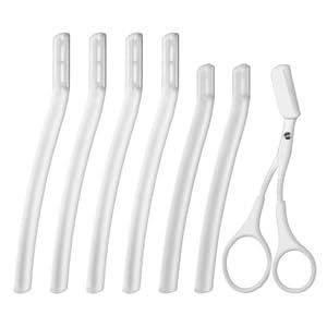 Rasoir pour Le Visage Des Femmes 7 Pi&egrave;ces, Rasoir Sourcil Outil Professionnel De pour Le Duvet, L'&Eacute;pilation Du Visage Et Des Sourcils, Lame Douce Pour L'Exfoliation De La Peau, Acier Au Carbone (YHYHZBJ, neuf)