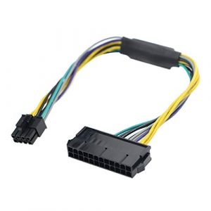 iHaospace C&acirc;ble adaptateur d'alimentation ATX 24 broches vers 8 broches pour Dell Optiplex 3020 7020 9020 (iHaospace, neuf)