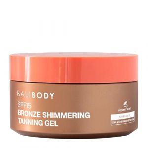 Bali Body Bronze Gel bronzant scintillant SPF 15 – Sun-Kissed Glow avec parfum de noix de coco, racine de carotte et vitamine E – Bronzer bio et crème solaire scintillante pour un bronzage rapide, une (TrustedValueHub, neuf)