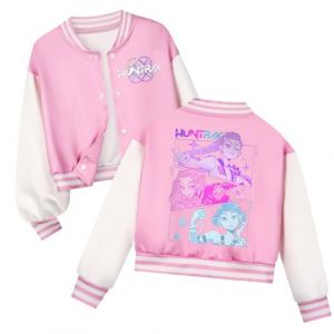 Kpop D-Demon H-Hunters Veste Enfants et Adolescents Veste Varsity Style Baseball, Y2K Style Streetwear avec Motif Anime, Blouson Aviateur pour Gar&ccedil;on & Fille (XINSAHN, neuf)
