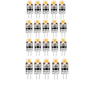 EIMOPE Ampoule LED G4 12V 2W Dimmable, 2W G4 Lampe LED Blanc Froid 6000k 180Lm, Ampoules d'éclairage équivalent à 20W Halogène, 360°Angle de faisceau, Sans Scintillement, CRI> 80,20 pièces (Zbbying, neuf)