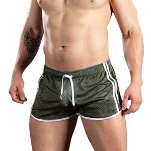 Générique Maillot De Bain Transbronzant Homme, Short de Course en Maille, Lounge Shorts, Hommes Sexy Taille Basse Slip, Transparent san Doublure Caleçon Boxer Trunks Pantalon, Court Plage Surf Board (CJjkolp, neuf)