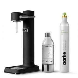 Aarke Carbonator 3 Machine &agrave; eau gazeuse en acier inoxydable, finition noire mate - cylindre de 60 litres avec CO2 renouvelable (AARKE, neuf)
