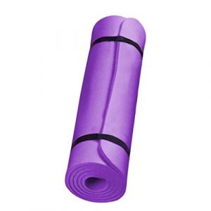 Épais et durable Tapis de yoga Tapis De Sol Musculation Gym Fitness Tapis De Gymnastique Ecologique Pas Cher Tapis De Yoga Antiderapant Tapis Sol Pour Yoga Pilates Perte de poids (Violet (183cm)) (ZBLanc, neuf)