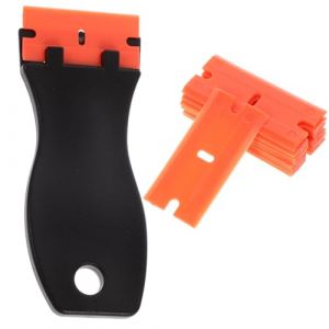 VILLCASE 1 Ensemble Ensemble de lame de gratte-ci outil de grattage de papier peint Suppression nettoyage scrapper xoutil rasoir en plastique outil pour enlever l'adhésif (Farrar Fae, neuf)