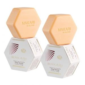 MAKARI Acnyl Classic Lot de 2 savons au soufre anti-acné pour éliminer l'acné, les points noirs, détoxifier les pores et contrôler (MAKARI DE SUISSE, neuf)