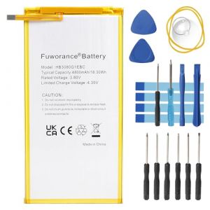 Fuworance 4800mAh 3.8V HB3080G1EBC Batterie Compatible avec Huawei EE Eagle 4G LTE/Honor S8-701u S8-701W/Mediapad M1 8.0/MediaPad T1 9.6 S8-301L Tablette Batterie Lithium-ION+Bo&icirc;te &agrave; Outils (Fuworance, neuf)