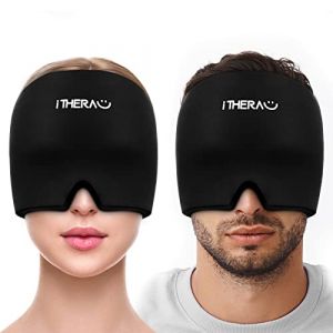 Bonnet Migraine Relief Cap 2pcs - Poche de Glace en Gel, Réutilisable Chapeau Migraine Et Céphalées, Casque anti Migraine Les Sinus, mal de tete, Bonnet Anti Migraine Compresse Chaud Froid (ITHERAU, neuf)