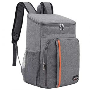 Cozlly 18L Sac &agrave; Dos Isotherme, Sac &agrave; Dos Glaci&egrave;re Portable, Sac &agrave; Dos Thermique Etanches pour Homme Femme Pique-Nique, Repas et Boissons, Camping, Plage, 29 x 19 x 42cm (Gris) (bettsour, neuf)