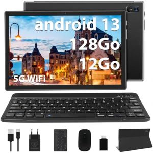 AOCWEI X900 Android 13 Tablette 10 Pouces Octa-Core Tablette, 12Go RAM + 128Go ROM(512Go TF) Support 5G WiFi |8000mAh Batterie |Caméra 8MP + 5MP |2.0Ghz |Tablettes avec Clavier et Souris-Noir (ShiQuanDianZiShangWuYouXianGongSi, neuf)