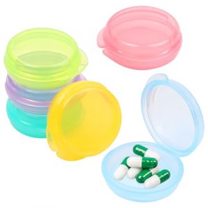 6PCS Mini Cas De Pilule, Plastique Pilulier De Poche, Coloré BoîTe Organisateur De Pilules, Portable Voyage Boite A Pilule Pour Vitamines MéDecine Tablet Huile De Poisso (XiangLaiTa, neuf)