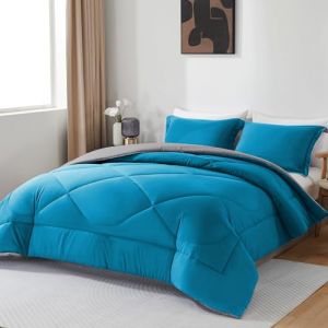 beeweed Couette 300GSM en Microfibre, Édredon Lit 2 Personnes 200x200 cm, Toutes 4 Saisons et Hiver pour Lit 140x190 160x200, Chaud Épais Garnissage 300g/m², Taie d'oreiller -Taille 50x80 cm (LANNERET EU STORE, neuf)