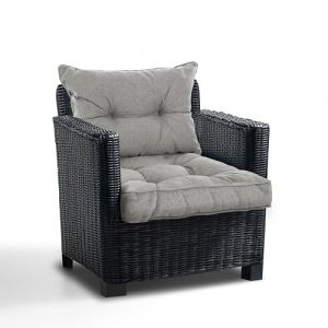 Best Wool Coussin Salon de Jardin Exterieur en Rotin 60x60 + 60x40 – Coussin de Chaise – Coussin d’Assise et Dossier pour Mobilier en Rotin – Polypropylène de Haute Qualité (Wool-Stam, neuf)