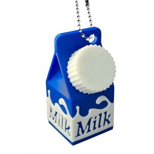 Porte-cl&eacute;s en carton de lait &ndash; Design polyvalent &ndash; Porte-cl&eacute;s amusant pour pilulier de lait | Porte-cl&eacute;s unique en carton pratique pour bouteille | Mini pince &agrave; pilules pour poche, sac &agrave; dos et cl&eacute;s (Chenjihui, neuf)
