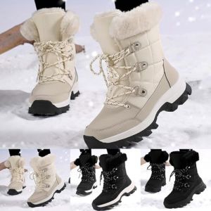 Botte De Neige Rangers Femme Basket Hiver Imperm&eacute;able Bottes Pluie Fantaisie Cuissardes Plates Chaussures Chaude Chaussure Noir Apres Ski Baskets Fourr&eacute;es Bottines pour (keicyd, neuf)