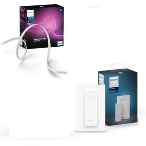 Philips Hue White and Color Ambiance, Kit de base ruban LED Lightstrip 10 mètres Smart LED pour l'intérieur - 1 pack - Contrôle avec Hue App + Télécommande (Luzern, neuf)