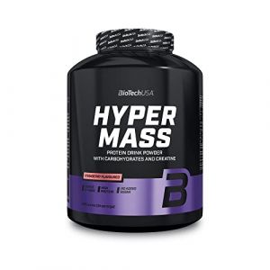 BioTechUSA Hyper Mass | Prise de masse avec mélange de glucides et de protéines | Créatine micronisée | Sans gluten, 2.27 kg, Fraise (Musculation-Sport&Santé, neuf)