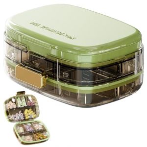 deegbbyi Pilulier Semainier, Pilluliers Journalier 7 Jours, Bo&icirc;te &agrave; m&eacute;dicaments Portable, Pilulie Voyage, Boite Medicaments Rangement, Pilulie avec Compartiments, pour Suppl&eacute;ments M&eacute;dicaments (zhaoyam, neuf)