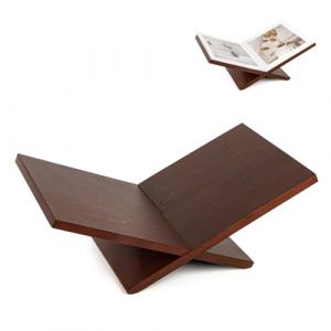 Puersi Support Livre Ouvert, Grand Porte Livre en Bois, Presentoir Livre de Table Basse, Porte Coran, Chevalet en Bois pour Magazines, Livres de Cuisine, Bible, Coran - Brun (PUERSI LIMITED., neuf)
