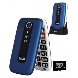 TRUE S70 T&eacute;l&eacute;phone Portable Senior avec Grosses Touches, 2G GSM, Ecran 2,8", T&eacute;l&eacute;phone D&eacute;bloqu&eacute; &agrave; clapet avec Bouton SOS, Son Amplifi&eacute;, Alarme de Chute, Podom&egrave;tre, MicroSD 512MB, S70, Bleu &Eacute;toile (TRUE FR, neuf)