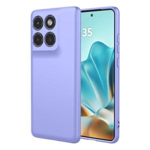 ILING Coque pour Motorola Edge 60 Fusion/Motorola Edge 60 5G, Simple Couleur Unie Dos Souple Silicone Liquide TPU Bumper Antichoc Housse Tr&egrave;s Mince Mat &Eacute;l&eacute;gant Femme &Eacute;tui (Mauve) (Wanten, neuf)