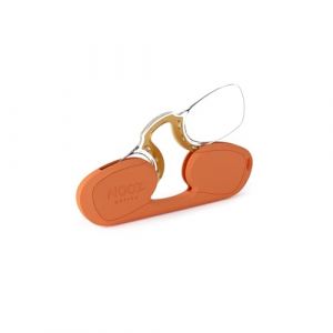 NOOZ Rectangulaire - Lunettes de lecture sans branches pour homme et femme - Etui très compact. Un indispensable pour tout presbytes. 6 couleurs / 5 Corrections, Orange, 3 (Leather&Luxor, neuf)