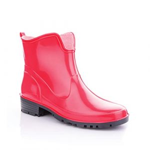 Lemigo Bottes en Caoutchouc Cheville Pour Femmes Bottes de Pluie Courtes Elke (Rouge, Système Taille Chaussures EU, Adulte, Numérique, Moyen, 38) (Bawal, neuf)