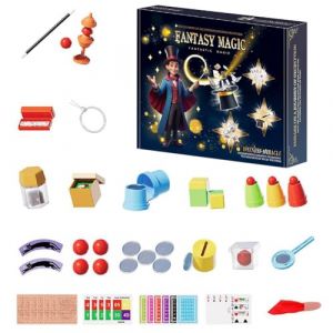 ZesGlyxyr Coffret de Magie Enfant - Magie Jeux pour Enfant avec Baguette Magique et Instructions,90+ Tours Magiques, Jouet Cadeaux pour Gar&ccedil;ons Filles Tout-Petits D&eacute;butants (xiaoyuandabendan, neuf)