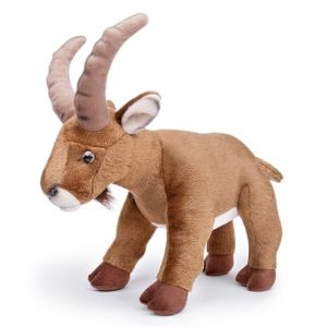 Lilizzhoumax Chèvre en Peluche 29cm/11" - Jouet de Simulation Réaliste Marron - Animaux Sauvages - Cadeau pour Amis et Enfants (Sbekiew store, neuf)