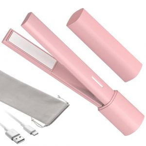 Frange Fer &agrave; Cheveux 2 En1,MINI Lisseur Boucleur Cheveux Court Voyage,Temp&eacute;rature Constante 180℃,Plaque Chauffante En C&eacute;ramique,Mise Hors Tension Automatique d&rsquo;Une Heure Pour Cheveux Lisses, Boucl&eacute;s (YF2019, neuf)