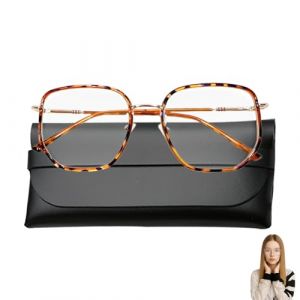 Huybaa Fausse lunette de vue femme, Lunettes à Imprimé Léopard Avec Sac à Lunettes, Lunette Anti Lumiere Bleue Femme, Lunette de repos (Elysian Ventures Korlatolt Felelossegu Tarsasag, neuf)