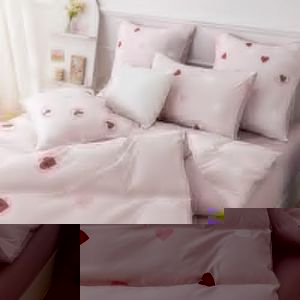 YASMENG Housse de Couette 240x260 Filles Cœur Rouge Rose Blanc Parure de Lit Cœur Doux Microfibre Cœur Linge de Lit 2 Personne Adulte Filles Cadeau avec Fermeture Éclair avec Taies d'oreiller 65x65 cm (Tamir Zhang, neuf)